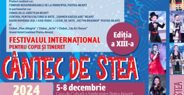 La începutul lunii decembrie, scena Casei de Cultură a Sindicatelor din Piatra-Neamț a fost gazda celei de-a XIII-a ediții a Festivalului Internațional pentru Copii și Tineret „Cântec de Stea”. Evenimentul a adus în prim plan tineri artiști excepționali, iar elevii Școlii Populare de Arte din cadrul Centrului pentru Cultură și Arte „Carmen Saeculare” au demonstrat, încă o dată, că talentul lor este de necontestat. Premiile obținute sunt o dovadă clară a pasiunii și muncii depuse alături de profesorii lor.