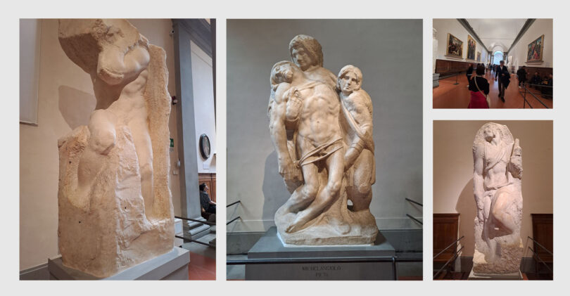 Înființarea muzeului „Galleria dell’ Accademia” datează din 1784, când Marele Duce al Toscanei, Pietro Leopoldo, a reorganizat „Accademia dell Arte” din Florența, fondată în 1563, de Cosimo I de Medici, în moderna Academie de Arte Frumoase. Noua instituție a ocupat spațiile Spitalului „San Matteo”, din secolul al XIV-lea, și pe cele ale mănăstirii „San Niccolò di Cafaggio”. Muzeul a fost îmbogățit prin desființarea bisericilor și mănăstirilor, acțiune ordonată de Pietro Leopoldo, în 1786, și de Napoleon Bonaparte, în 1810.
